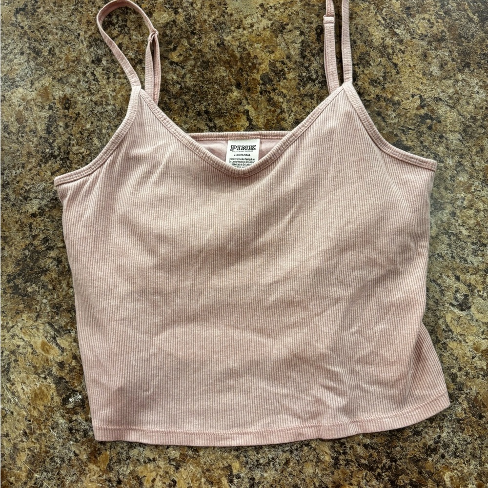 PINK Victoria's Secret Light Pink Ribbed Camisole